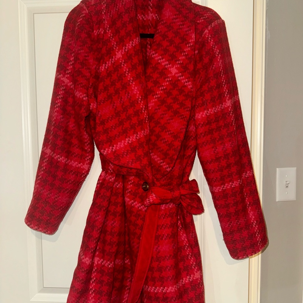 CAbi Red Checkered Women's Robe